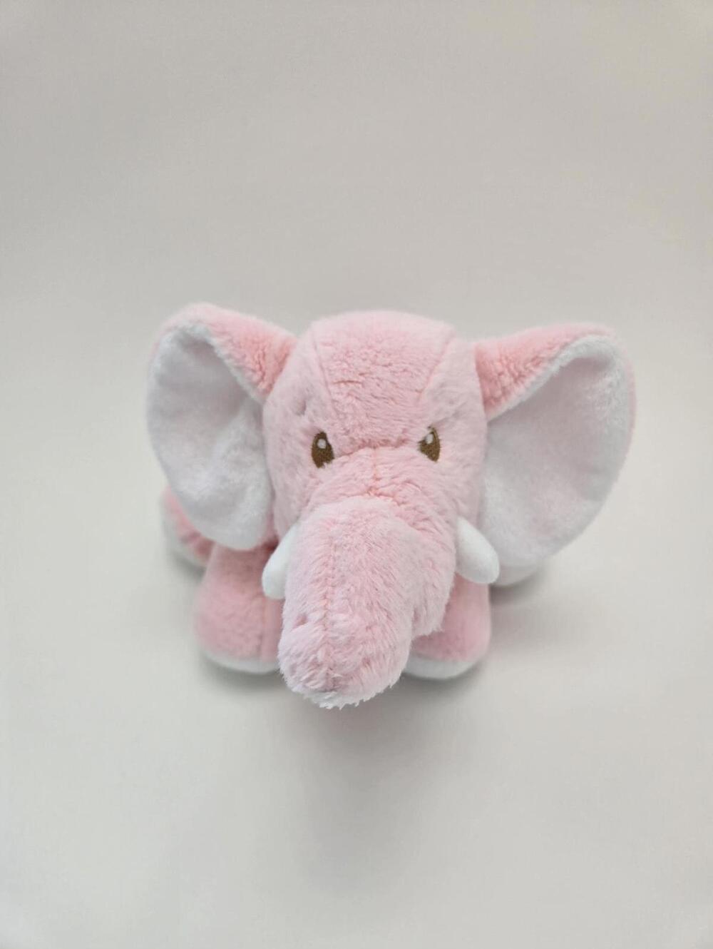 Vintage Baby Ganz Pink Elephant Rattle Plush, Ganz Plush (8 inch)